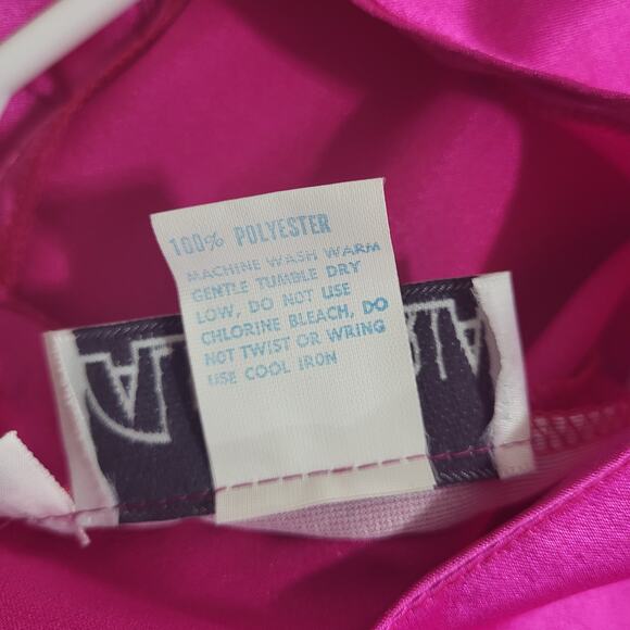 ALEXANDRIA Vintage Blouse Womens Size 14 Pink Fuchsia Short Sleeve 80s Statement - Picture 6 of 10